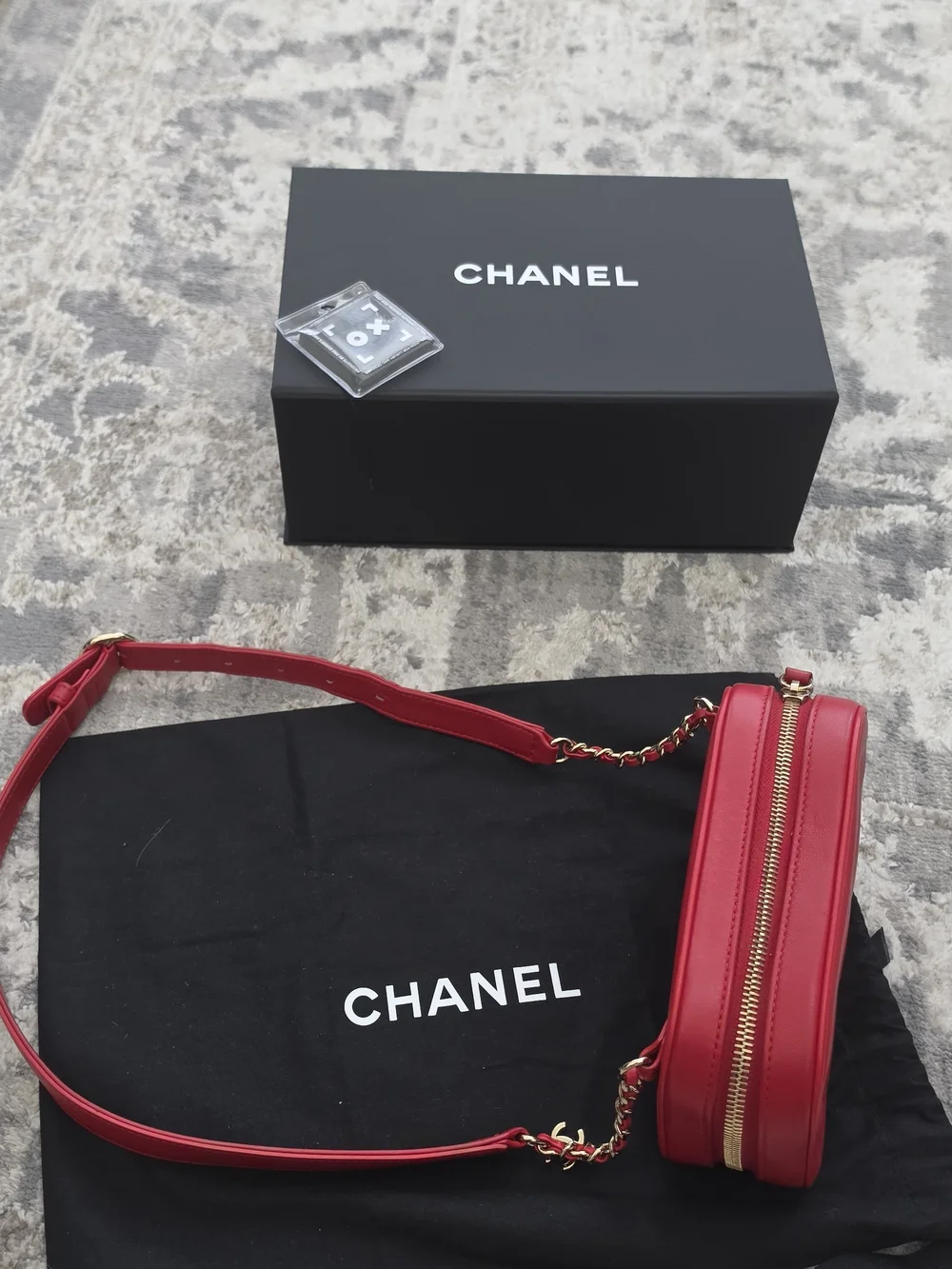 Chanel Red CC Camera Bag